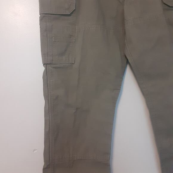 Wrangler RIGGS Workwear Mens 40x32 Canvas Double Front Knee Cargo Pants Brown - Picture 4 of 11